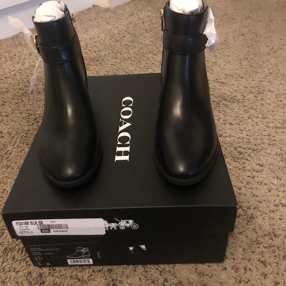Coach Debi Leather Booties